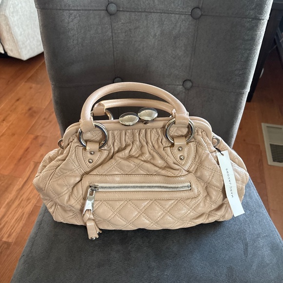 NWT W/ Defects  Marc Jacobs The Stam Blush Quilted Leather Handbag - Picture 1 of 10